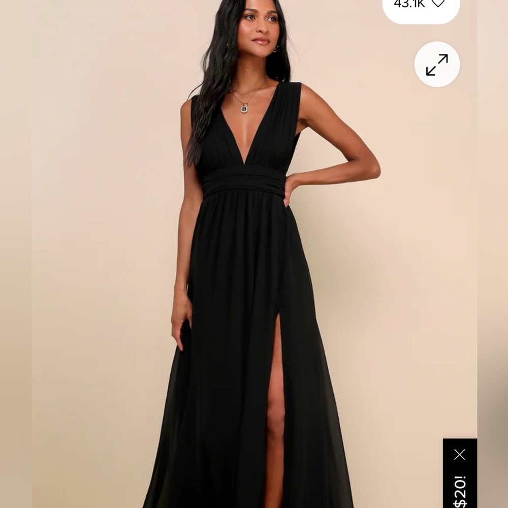 Lulu's Heavenly Hues Black Dress